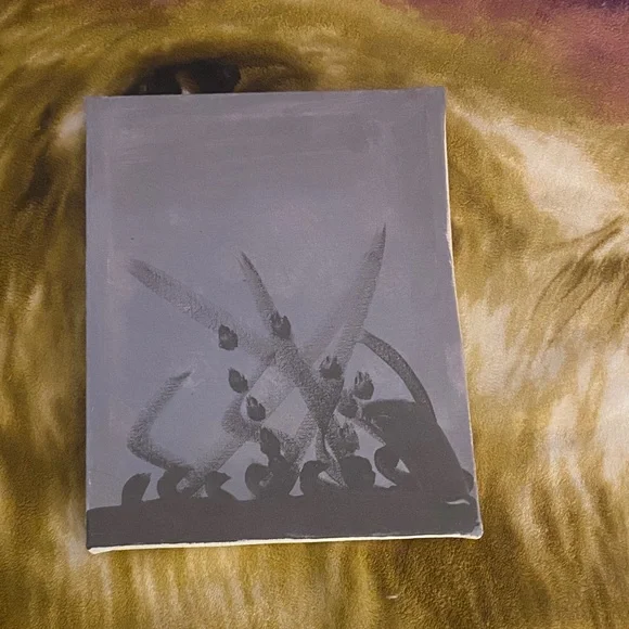 Modern Gray and Black Abstract Canvas - Picture 1 of 1